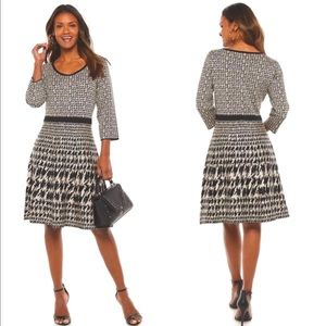 Nina Leonard fit & flare dress